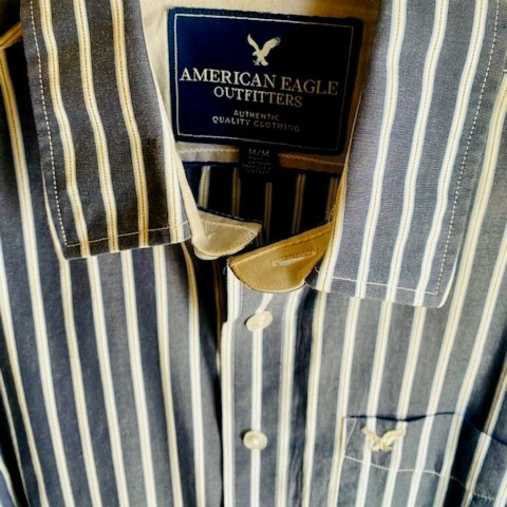 American Eagle Men's Button-Down Dress Shirt